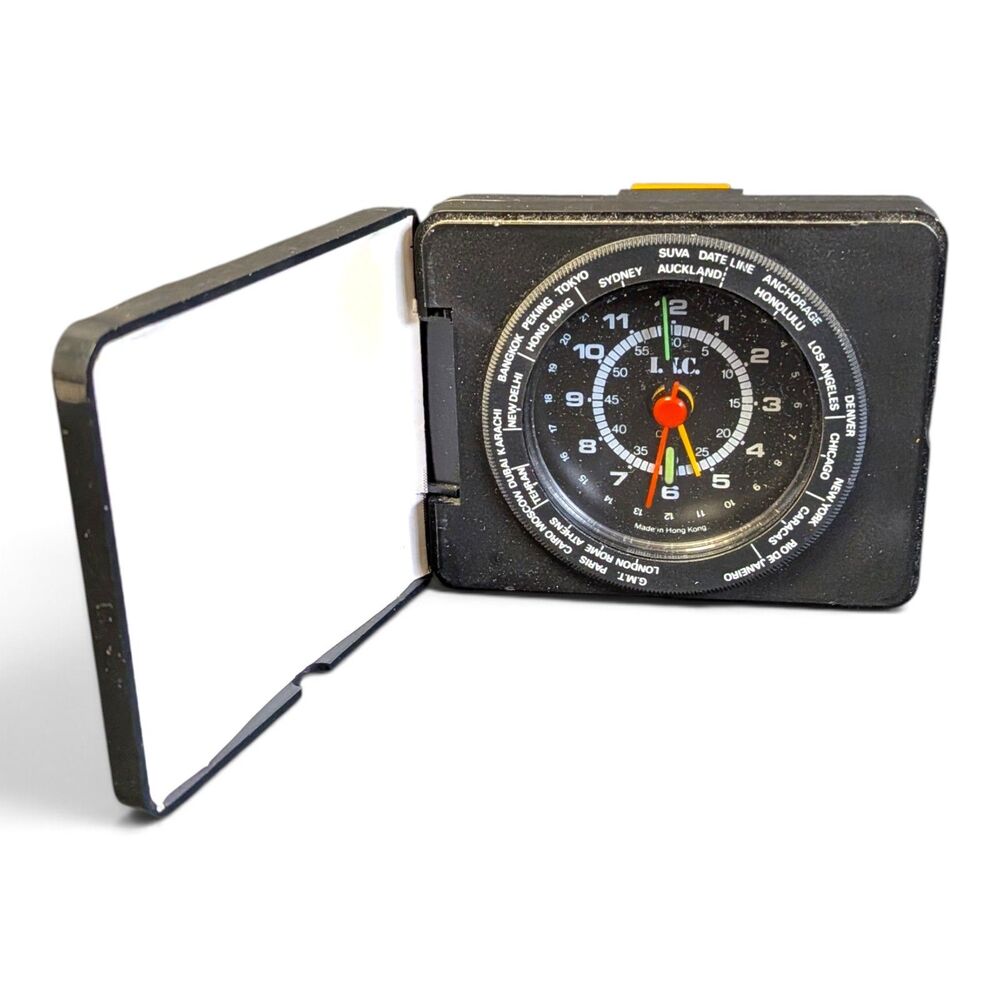 World Time Travel Alarm Pocket Clock